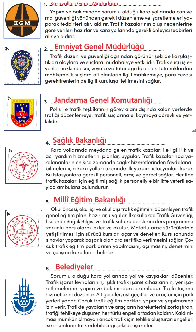 4. Sınıf Trafik Güvenliği Ders Kitabı 31-32-33-34-35. Sayfa Cevapları MEB Yayınları 4. Sınıf Trafik Güvenliği Ders Kitabı Sayfa 33-34 Cevapları MEB Yayınları