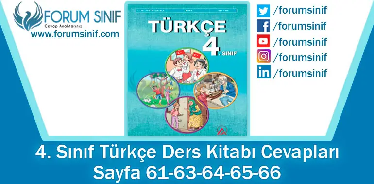 4. Sınıf Türkçe Ders Kitabı 61-63-64-65-66. Sayfa Cevapları ADA Yayıncılık 4. Sınıf Türkçe Ders Kitabı 61-63-64-65-66. Sayfa Cevapları ADA Yayıncılık