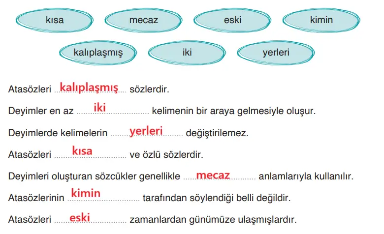 4. Sınıf Türkçe Ders Kitabı Sayfa 112 Cevapları ADA Yayıncılık