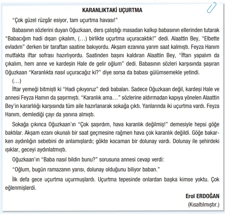 4. Sınıf Türkçe Ders Kitabı Sayfa 41 Cevapları ADA Yayıncılık