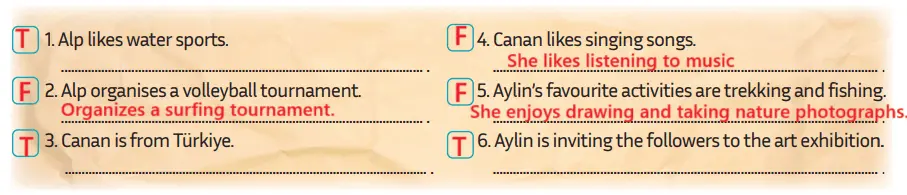 5. Sınıf İngilizce Ders Kitabı Sayfa 36-37 Cevapları MEB Yayınları2