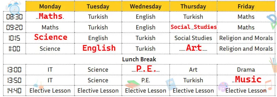 5. Sınıf İngilizce Ders Kitabı Sayfa 45 Cevapları MEB Yayınları