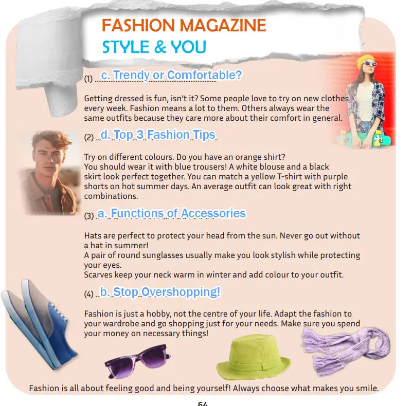 5. Sınıf İngilizce Ders Kitabı Sayfa 64 Cevapları MEB Yayınları