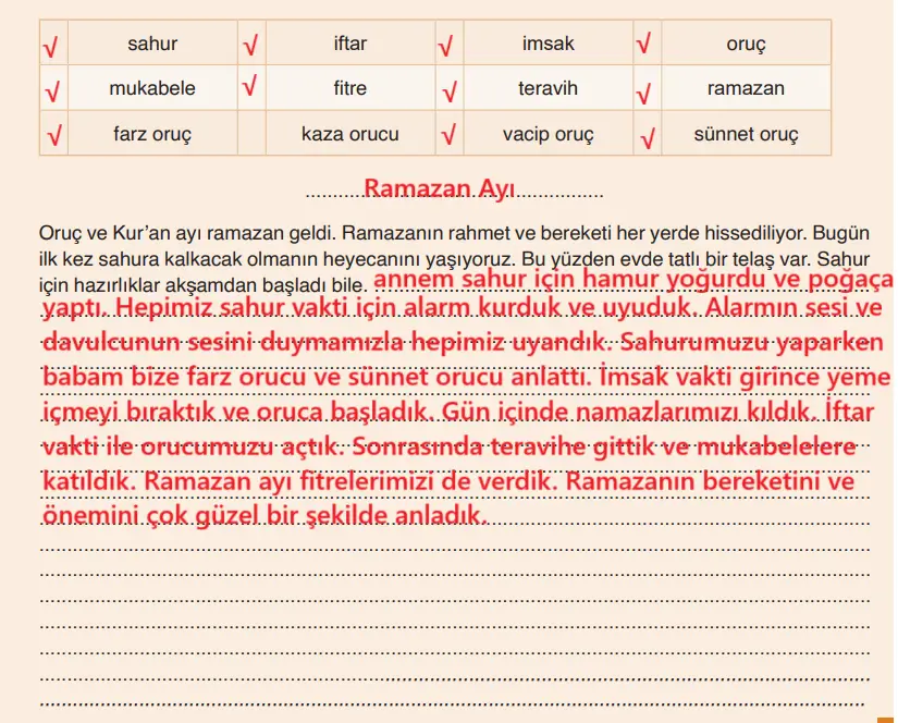 6. Sınıf Din Kültürü Ders Kitabı Sayfa 48-50-52-53-54 Cevapları MEB Yayınları 6. Sınıf Din Kültürü Ders Kitabı Sayfa 54 Cevapları MEB Yayınları