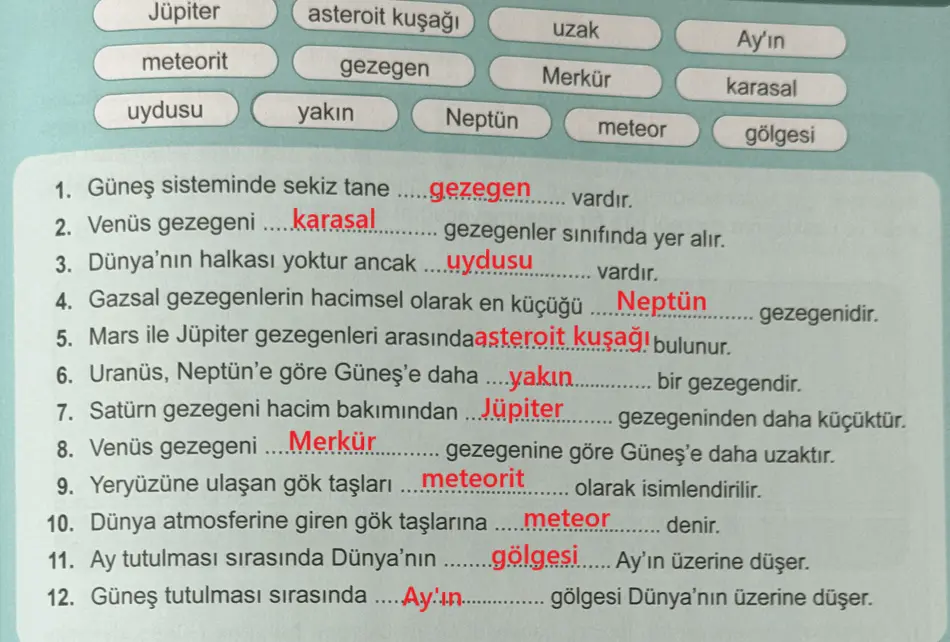 6. Sınıf Fen Bilimleri Ders Kitabı Sayfa 39 Cevapları MEB Yayınları