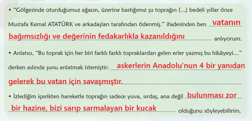 6. Sınıf Türkçe Ders Kitabı Sayfa 85 Cevapları MEB Yayınları