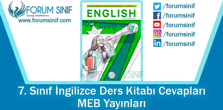 7. Sınıf İngilizce Ders Kitabı Cevapları MEB Yayınları