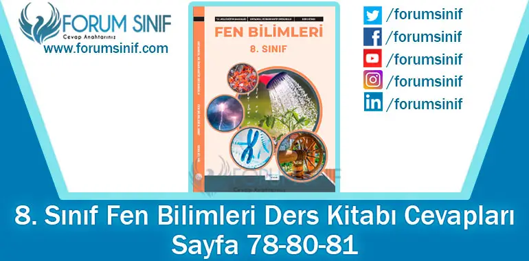 8. Sınıf Fen Bilimleri Ders Kitabı Sayfa 78-80-81. Cevapları Hecce Yayıncılık 8. Sınıf Fen Bilimleri Ders Kitabı Sayfa 78-80-81. Cevapları Hecce Yayıncılık