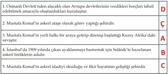 8. Sınıf İnkılap Tarihi Ders Kitabı Sayfa 36 Cevapları MEB Yayınları