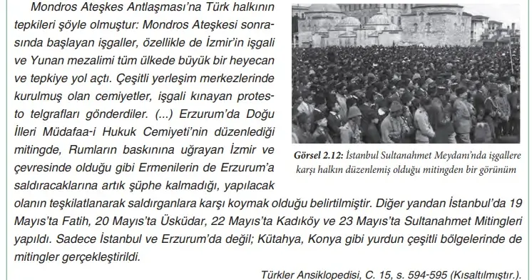 8. Sınıf İnkılap Tarihi Ders Kitabı Sayfa 55 Cevapları Dersdestek Yayıncılık
