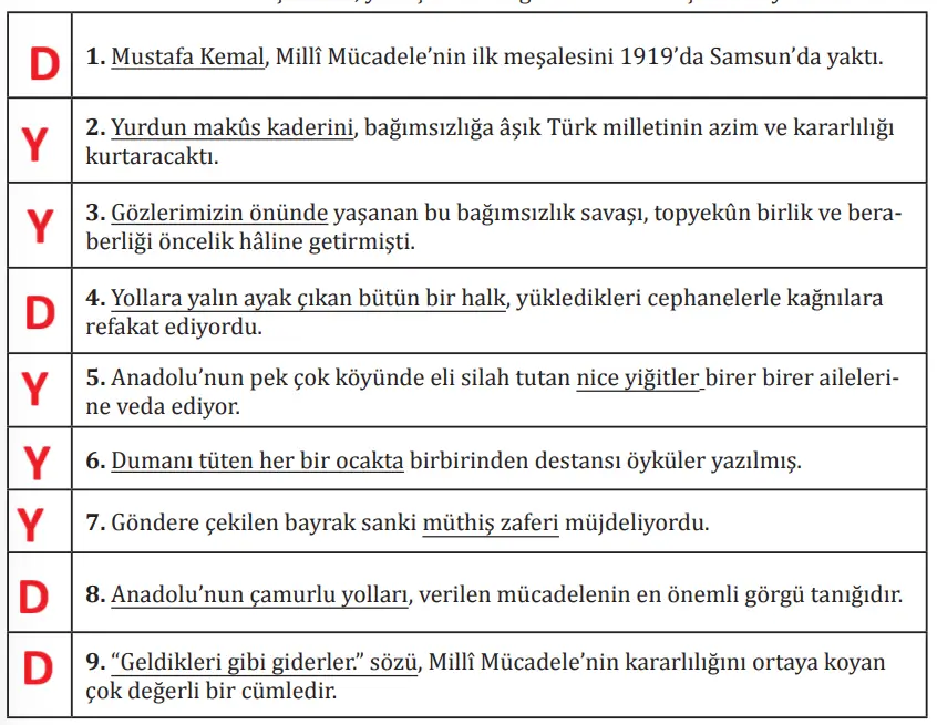 8. Sınıf Türkçe Ders Kitabı Sayfa 46 Cevapları MEB Yayınları