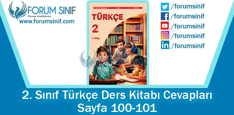2. Sınıf Hayat Bilgisi Ders Kitabı 100-101. Sayfa Cevapları 1. KİTAP
