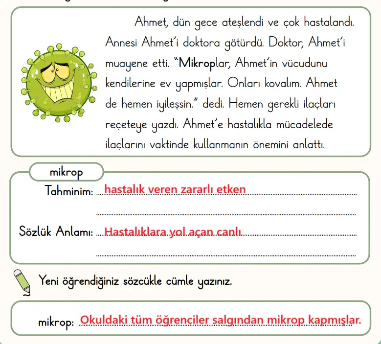 2. Sınıf Türkçe Ders Kitabı Sayfa 120 Cevapları MEB Yayınları