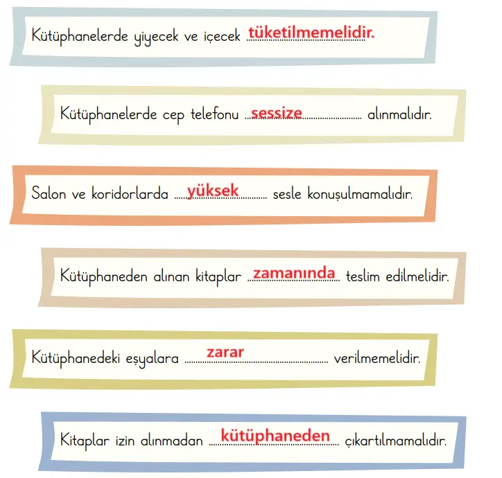 2. Sınıf Türkçe Ders Kitabı Sayfa 154 Cevapları MEB Yayınları