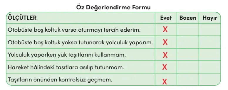 4. Sınıf Trafik Güvenliği Ders Kitabı Sayfa 49 Cevapları MEB Yayınları