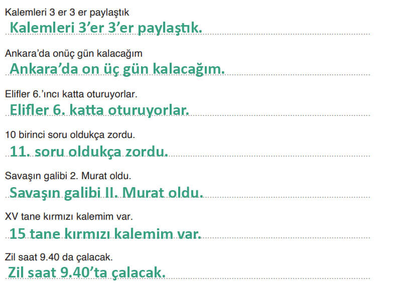 4. Sınıf Türkçe Ders Kitabı Sayfa 144 Cevapları ADA Yayıncılık Sayı Kuralları 4. Sınıf Türkçe Ders Kitabı Sayfa 144 Cevapları ADA Yayıncılık