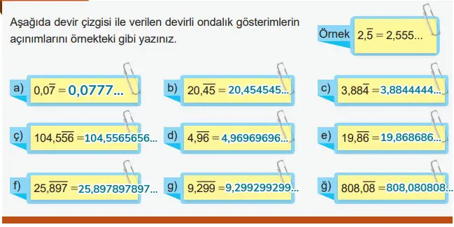 6. Sınıf Matematik Ders Kitabı Sayfa 139 Cevapları MEB Yayınları