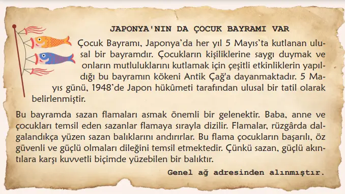 6. Sınıf Türkçe Ders Kitabı Sayfa 120-121 Cevapları MEB Yayınları