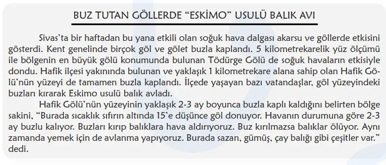 6. Sınıf Türkçe Ders Kitabı 165-166-167-168-169-170-171. Sayfa Cevapları 1. KİTAP 6. Sınıf Türkçe Ders Kitabı Sayfa 169 Cevapları MEB Yayınları