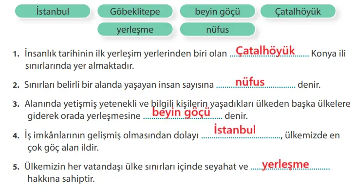 7. Sınıf Sosyal Bilgiler Ders Kitabı Sayfa 148 Cevapları MEB Yayınları