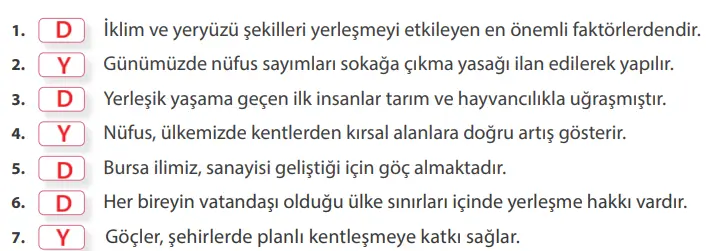 7. Sınıf Sosyal Bilgiler Ders Kitabı Sayfa 148 Cevapları MEB Yayınları