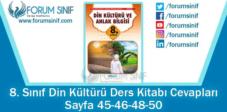 8. Sınıf Din Kültürü Ders Kitabı 45-46-48-50. Sayfa Cevapları SDR İpekyolu Yayıncılık 8. Sınıf Din Kültürü Ders Kitabı 45-46-48-50. Sayfa Cevapları SDR İpekyolu Yayıncılık