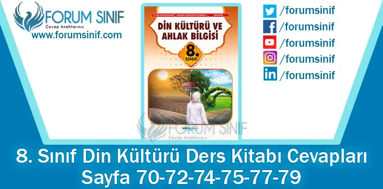 8. Sınıf Din Kültürü Ders Kitabı 70-72-74-75-77-79. Sayfa Cevapları SDR İpekyolu Yayıncılık 8. Sınıf Din Kültürü Ders Kitabı 70-72-74-75-77-79. Sayfa Cevapları SDR İpekyolu Yayıncılık