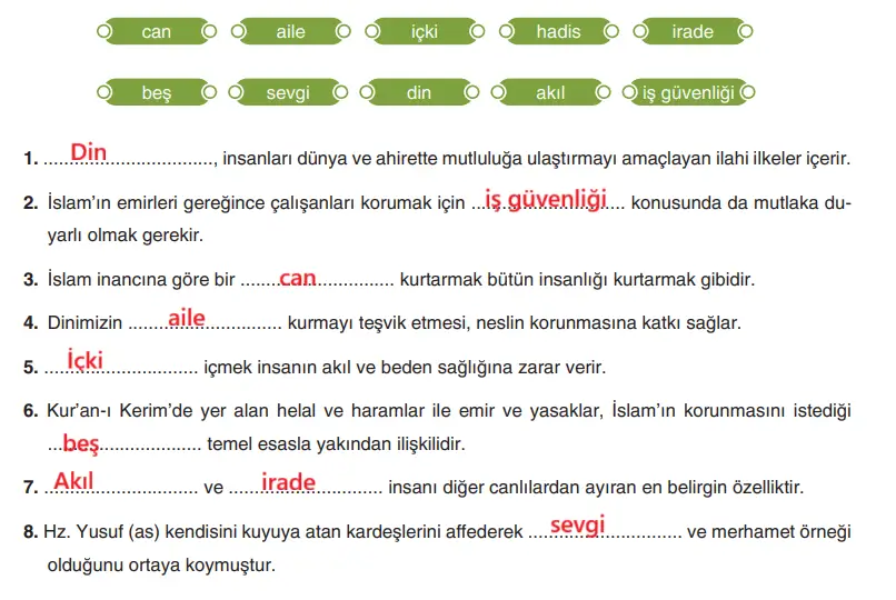 8. Sınıf Din Kültürü Ders Kitabı 86-87-88. Sayfa Cevapları SDR İpekyolu Yayıncılık 8. Sınıf Din Kültürü Ders Kitabı Sayfa 88 Cevapları SDR İpekyolu Yayıncılık