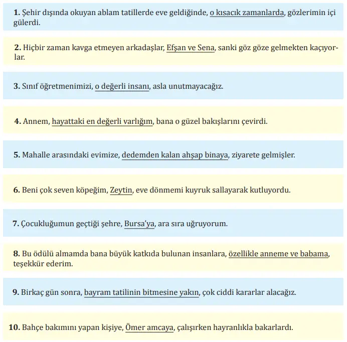 8. Sınıf Türkçe Ders Kitabı Sayfa 70 Cevapları MEB Yayınları