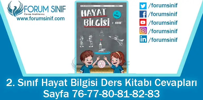 2. Sınıf Hayat Bilgisi Ders Kitabı 76-77-80-81-82-83. Sayfa Cevapları 2. KİTAP