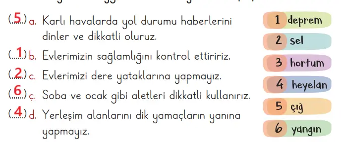2. Sınıf Hayat Bilgisi Ders Kitabı Sayfa 75 Cevapları MEB Yayınları