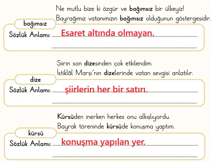 2. Sınıf Türkçe Ders Kitabı 115-116-119-120-122. Sayfa Cevapları 2. KİTAP 2. Sınıf Türkçe Ders Kitabı Sayfa 119 Cevapları MEB Yayınları