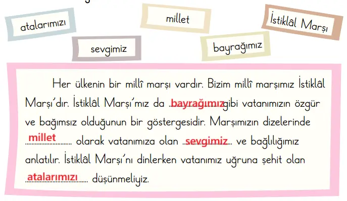 2. Sınıf Türkçe Ders Kitabı 115-116-119-120-122. Sayfa Cevapları 2. KİTAP 2. Sınıf Türkçe Ders Kitabı Sayfa 120 Cevapları MEB Yayınları