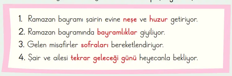 2. Sınıf Türkçe Ders Kitabı Sayfa 132 Cevapları MEB Yayınları
