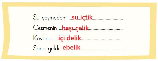 2. Sınıf Türkçe Ders Kitabı 33-34-36-37-38. Sayfa Cevapları 2. KİTAP 2. Sınıf Türkçe Ders Kitabı Sayfa 37 Cevapları MEB Yayınları