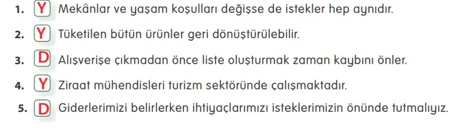 4. Sınıf Sosyal Bilgiler Ders Kitabı Sayfa 140 Cevapları MEB Yayınları