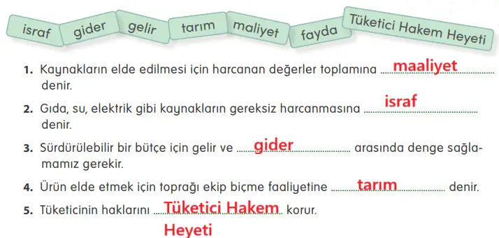 4. Sınıf Sosyal Bilgiler Ders Kitabı Sayfa 140 Cevapları MEB Yayınları