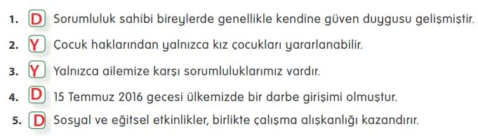 4. Sınıf Sosyal Bilgiler Ders Kitabı Sayfa 164 Cevapları MEB Yayınları