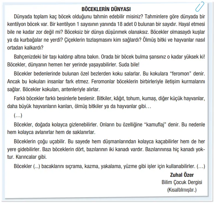 4. Sınıf Türkçe Ders Kitabı Sayfa 173 Cevapları ADA Yayıncılık