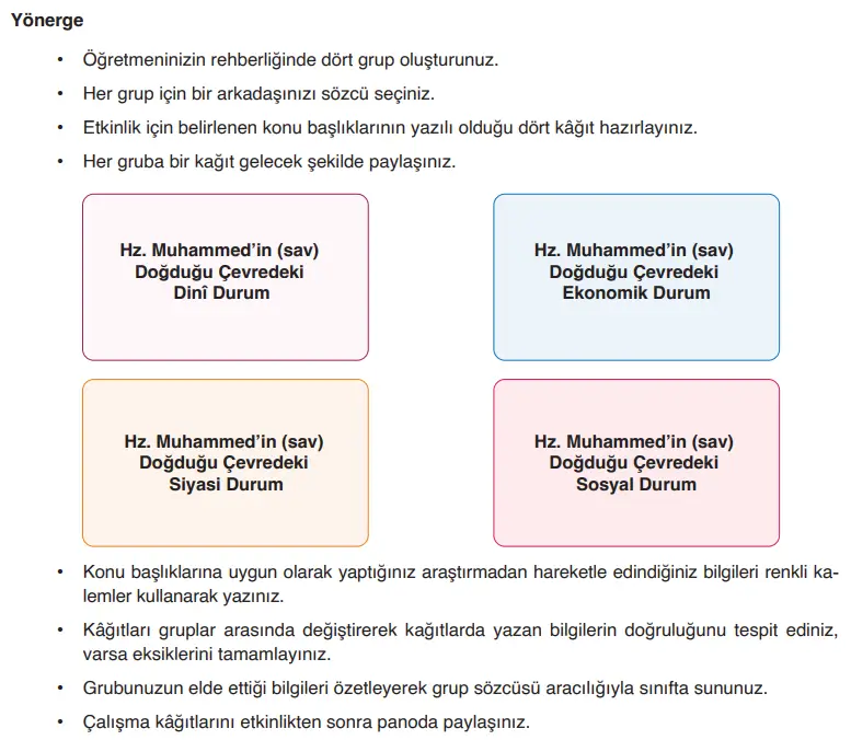 6. Sınıf Din Kültürü Ders Kitabı Sayfa 105-106-108-109-110-111-112. Cevapları MEB Yayınları 6. Sınıf Din Kültürü Ders Kitabı Sayfa 110 Cevapları MEB Yayınları