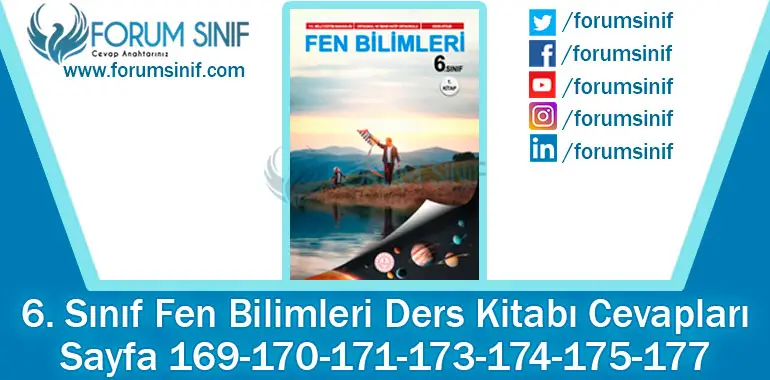 6. Sınıf Fen Bilimleri Ders Kitabı 169-170-171-173-174-175-177. Sayfa Cevapları 1. KİTAP 6. Sınıf Fen Bilimleri Ders Kitabı 169-170-171-173-174-175-177. Sayfa Cevapları 1. KİTAP