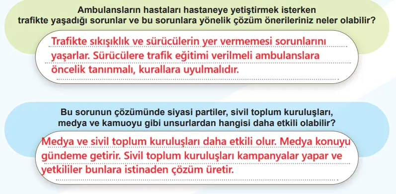 6. Sınıf Sosyal Bilgiler Ders Kitabı Sayfa 21 Cevapları MEB Yayınları