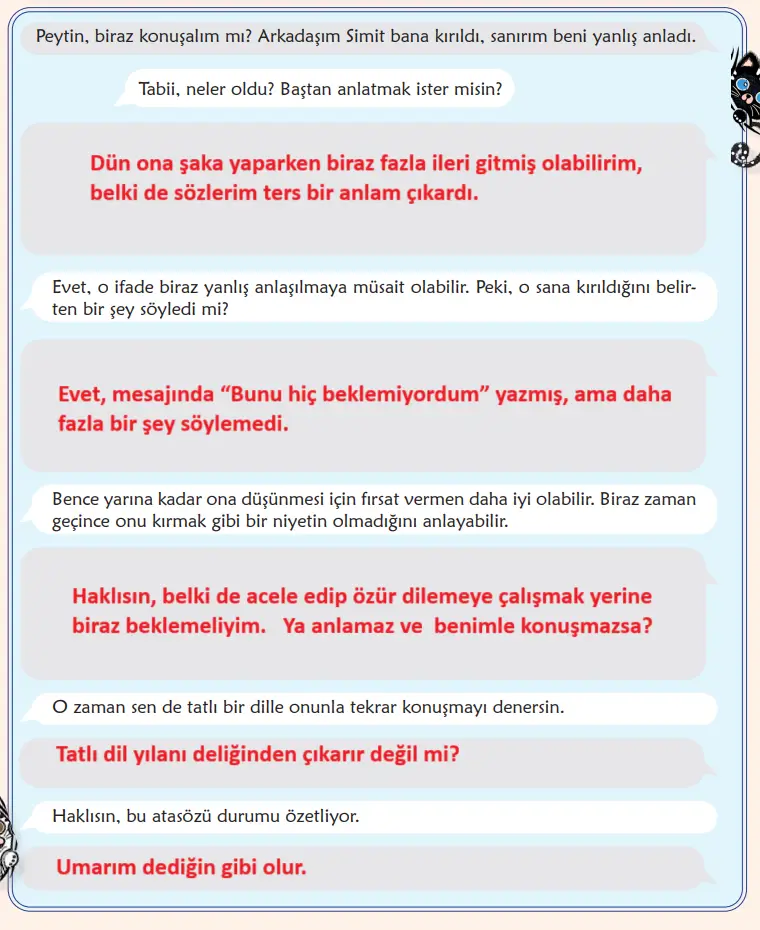 6. Sınıf Türkçe Ders Kitabı Sayfa 44 Cevapları MEB Yayınları