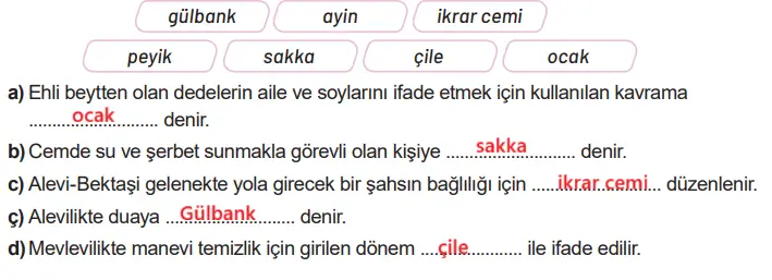 7. Sınıf Din Kültürü Ders Kitabı Sayfa 136 Cevapları MEB Yayınları
