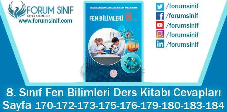 8. Sınıf Fen Bilimleri Ders Kitabı Sayfa 170-172-173-175-176-179-180-183-184. Cevapları MEB Yayınları 8. Sınıf Fen Bilimleri Ders Kitabı Sayfa 170-172-173-175-176-179-180-183-184. Cevapları MEB Yayınları