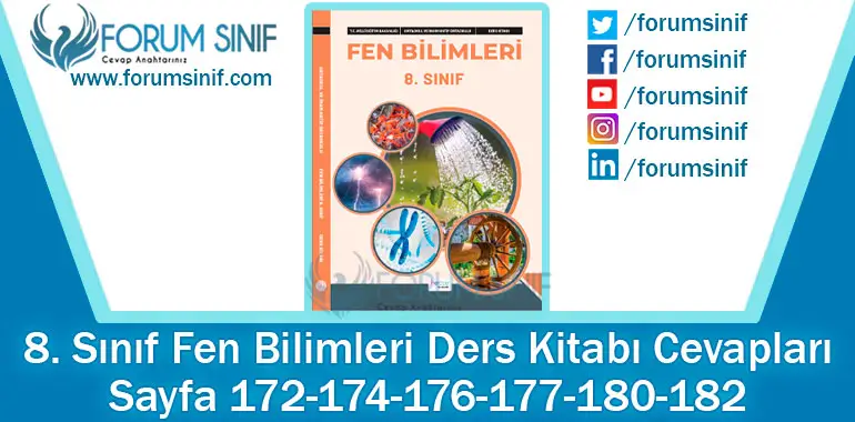 8. Sınıf Fen Bilimleri Ders Kitabı Sayfa 172-174-176-177-180-182. Cevapları Hecce Yayıncılık 8. Sınıf Fen Bilimleri Ders Kitabı Sayfa 172-174-176-177-180-182. Cevapları Hecce Yayıncılık