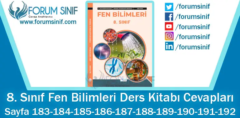 8. Sınıf Fen Bilimleri Ders Kitabı Sayfa 183-184-185-186-187-188-189-190-191-192. Cevapları Hecce Yayıncılık 8. Sınıf Fen Bilimleri Ders Kitabı Sayfa 183-184-185-186-187-188-189-190-191-192. Cevapları Hecce Yayıncılık