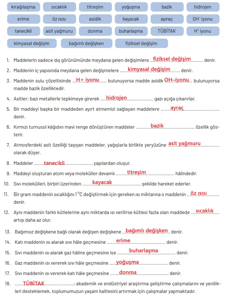 8. Sınıf Fen Bilimleri Ders Kitabı Sayfa 183-184-185-186-187-188-189-190-191-192. Cevapları Hecce Yayıncılık 8. Sınıf Fen Bilimleri Ders Kitabı Sayfa 186 Cevapları Hecce Yayıncılık