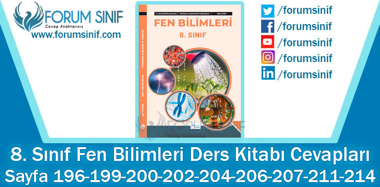 8. Sınıf Fen Bilimleri Ders Kitabı Sayfa 196-199-200-202-204-206-207-211-214. Cevapları Hecce Yayıncılık 8. Sınıf Fen Bilimleri Ders Kitabı Sayfa 196-199-200-202-204-206-207-211-214. Cevapları Hecce Yayıncılık