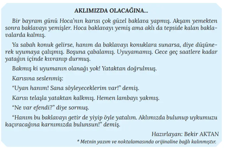 8. Sınıf Türkçe Ders Kitabı Sayfa 88-89-90-91-92-93. Cevapları MEB Yayınları 8. Sınıf Türkçe Ders Kitabı Sayfa 91 Cevapları MEB Yayınları